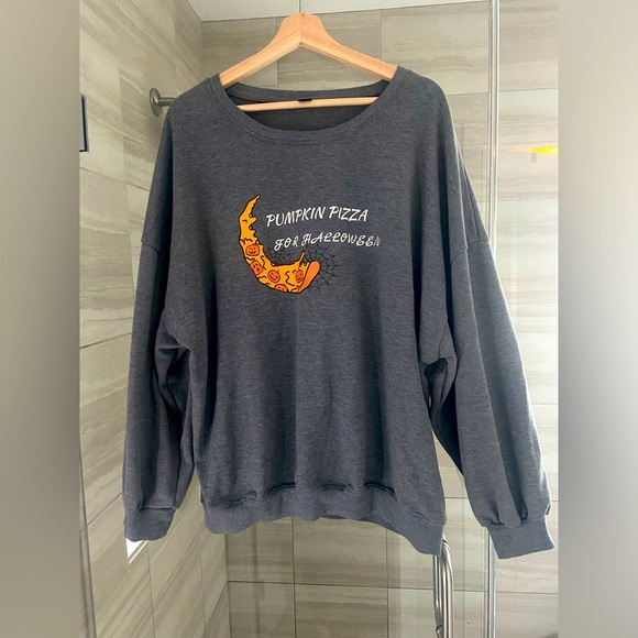 Halloween pumpkin pizza crewneck sweater‎ size 3XL - Picture 1 of 2